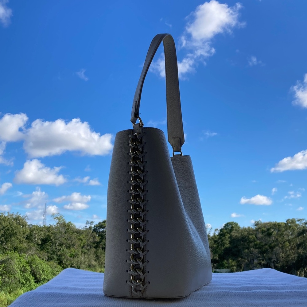 BAG LEATHER ANTONIO MELANI White Cream Shoulder Bag Body: Leather